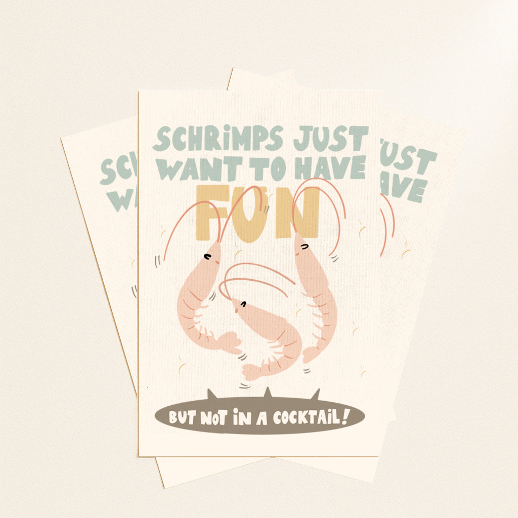 Schrimps postcard or print