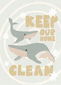 Blue Whale postcard or print