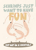 Schrimps postcard or print