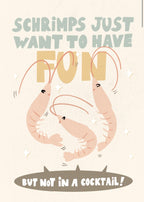 Schrimps postcard or print