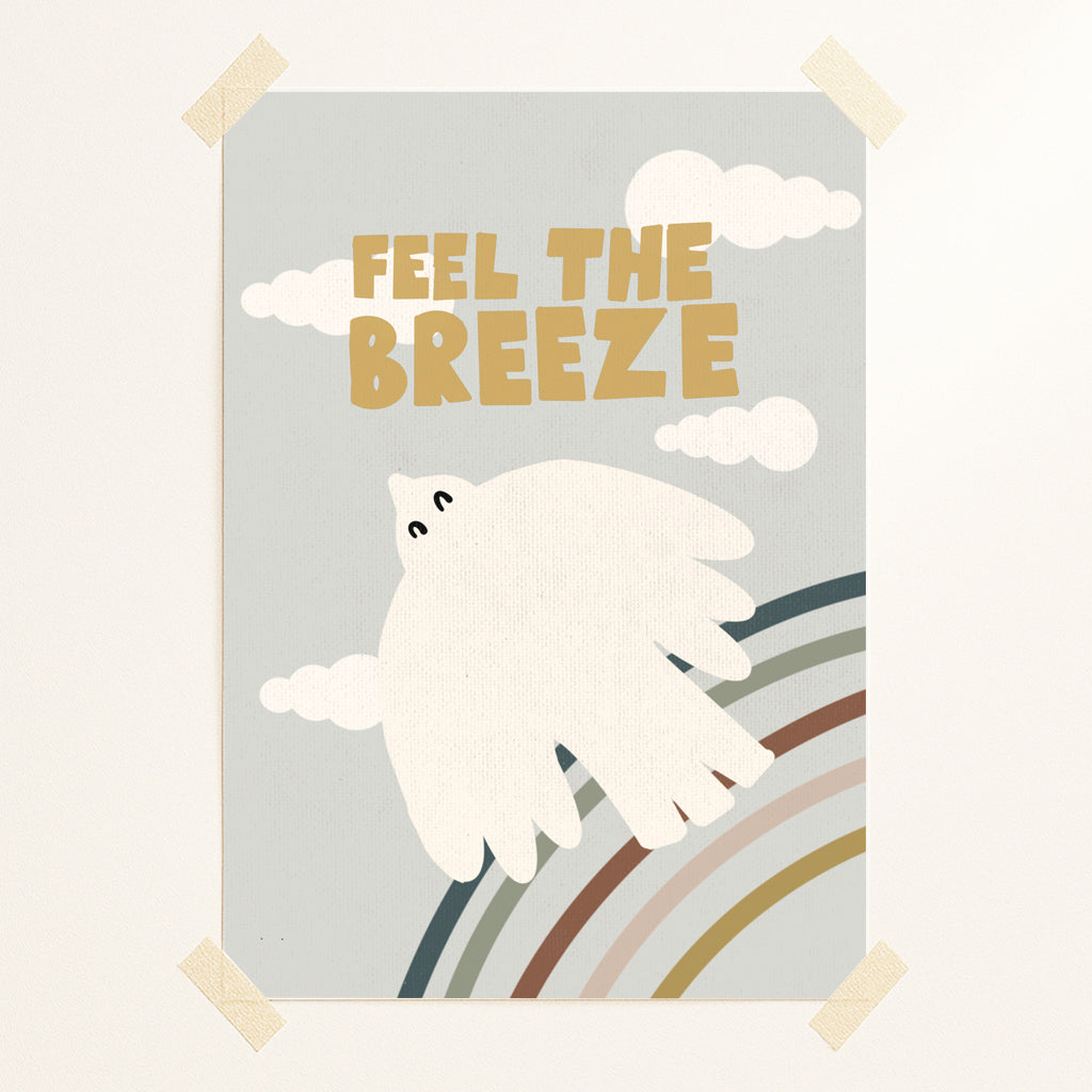 Feel the breeze potcard or print