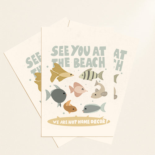 Fishes postcard or print