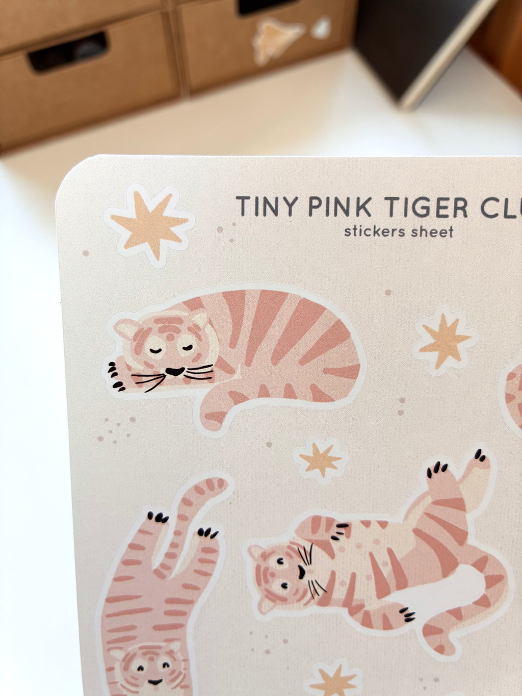 Tiny pink tiger club sticker sheet
