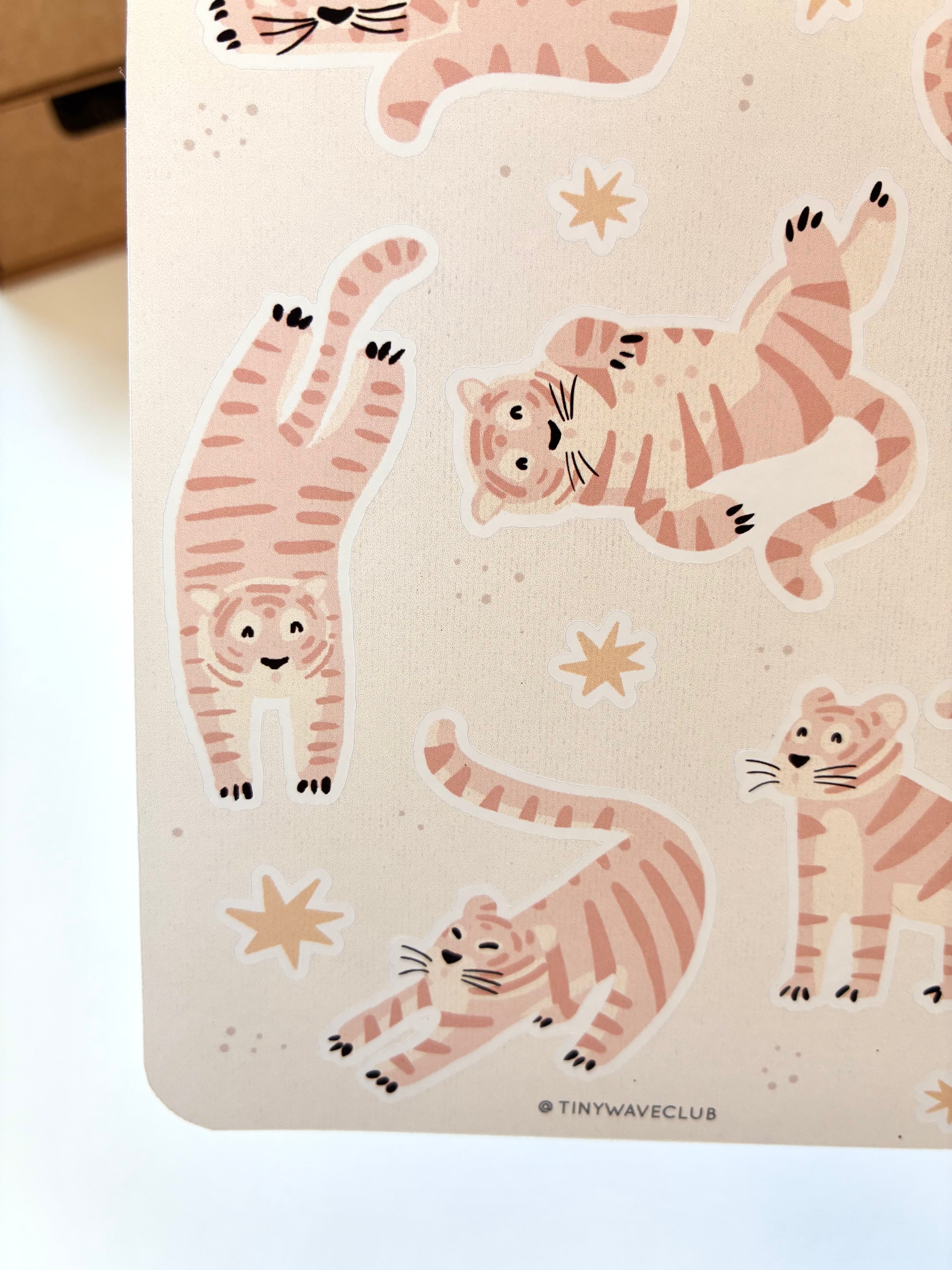 Tiny pink tiger club sticker sheet