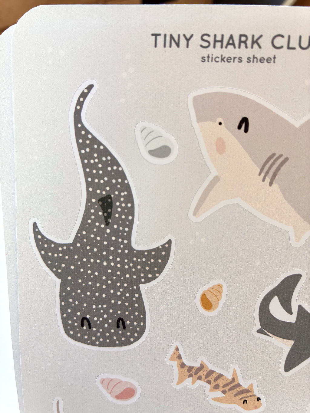 Tiny shark club sticker sheet