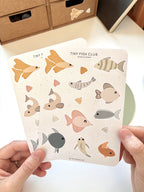 Tiny fish club sticker sheet