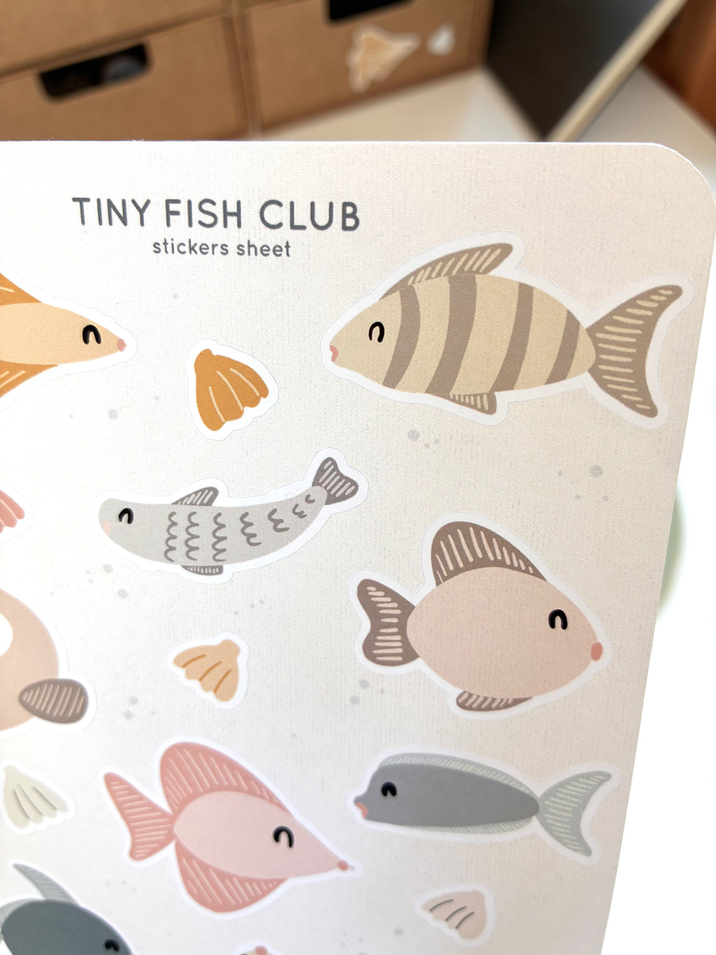 Tiny fish club sticker sheet