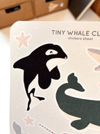 Tiny whales club sticker sheet