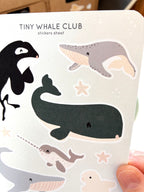 Tiny whales club sticker sheet
