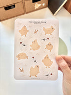 Tiny chick club sticker sheet