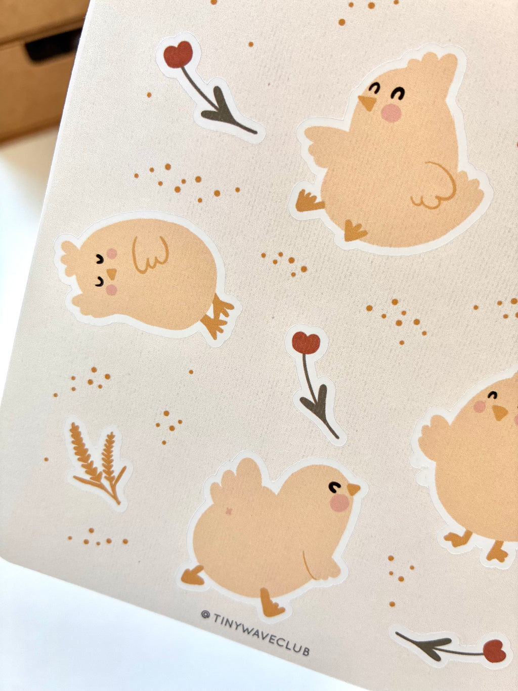Tiny chick club sticker sheet