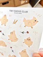 Tiny chick club sticker sheet