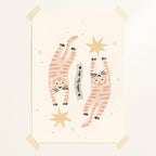 Pink tiger postcard or print