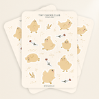 Tiny chick club sticker sheet