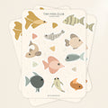Tiny fish club sticker sheet