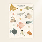 Tiny fish club sticker sheet