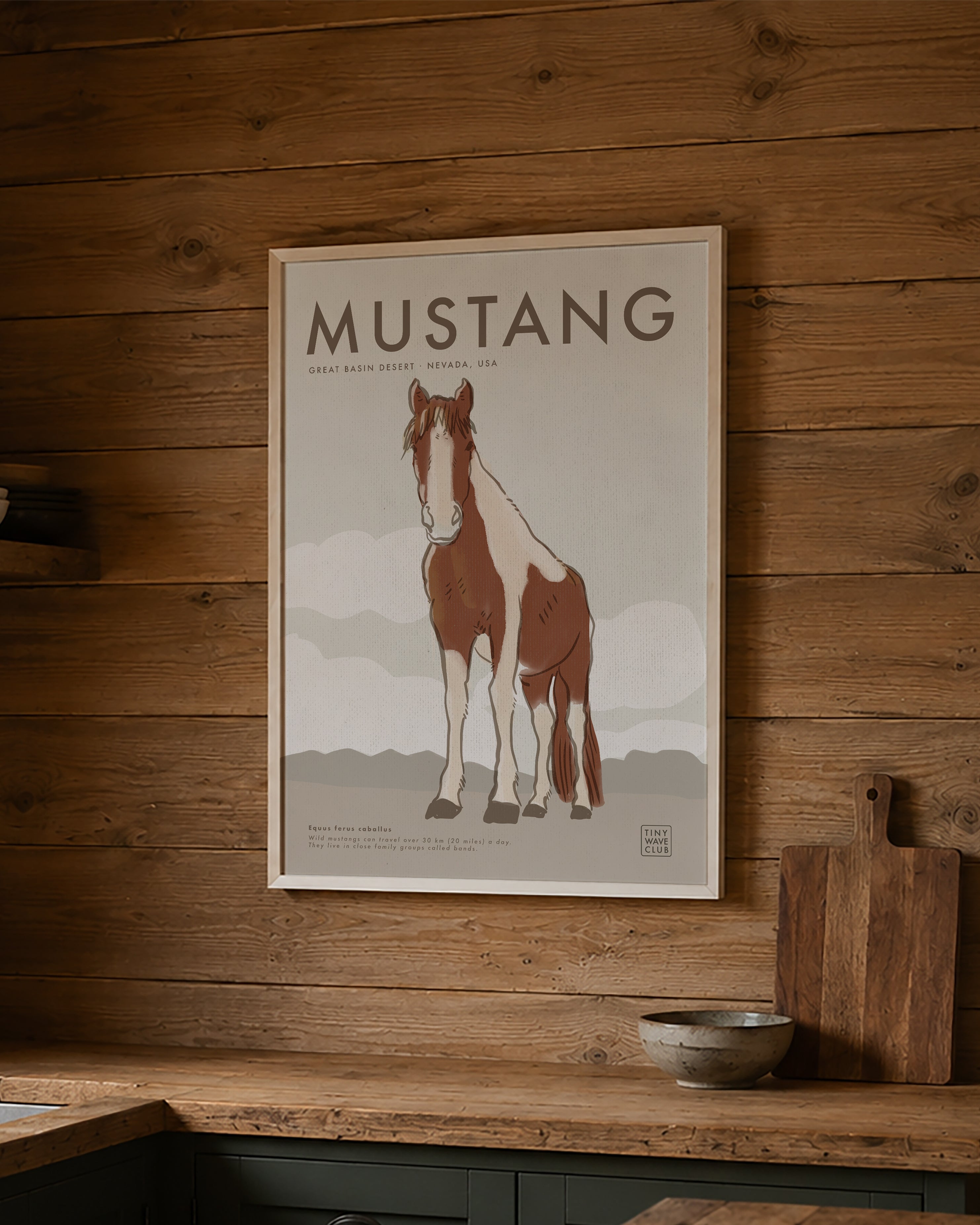 Mustang Poster · Great Basin Desert, Nevada, USA
