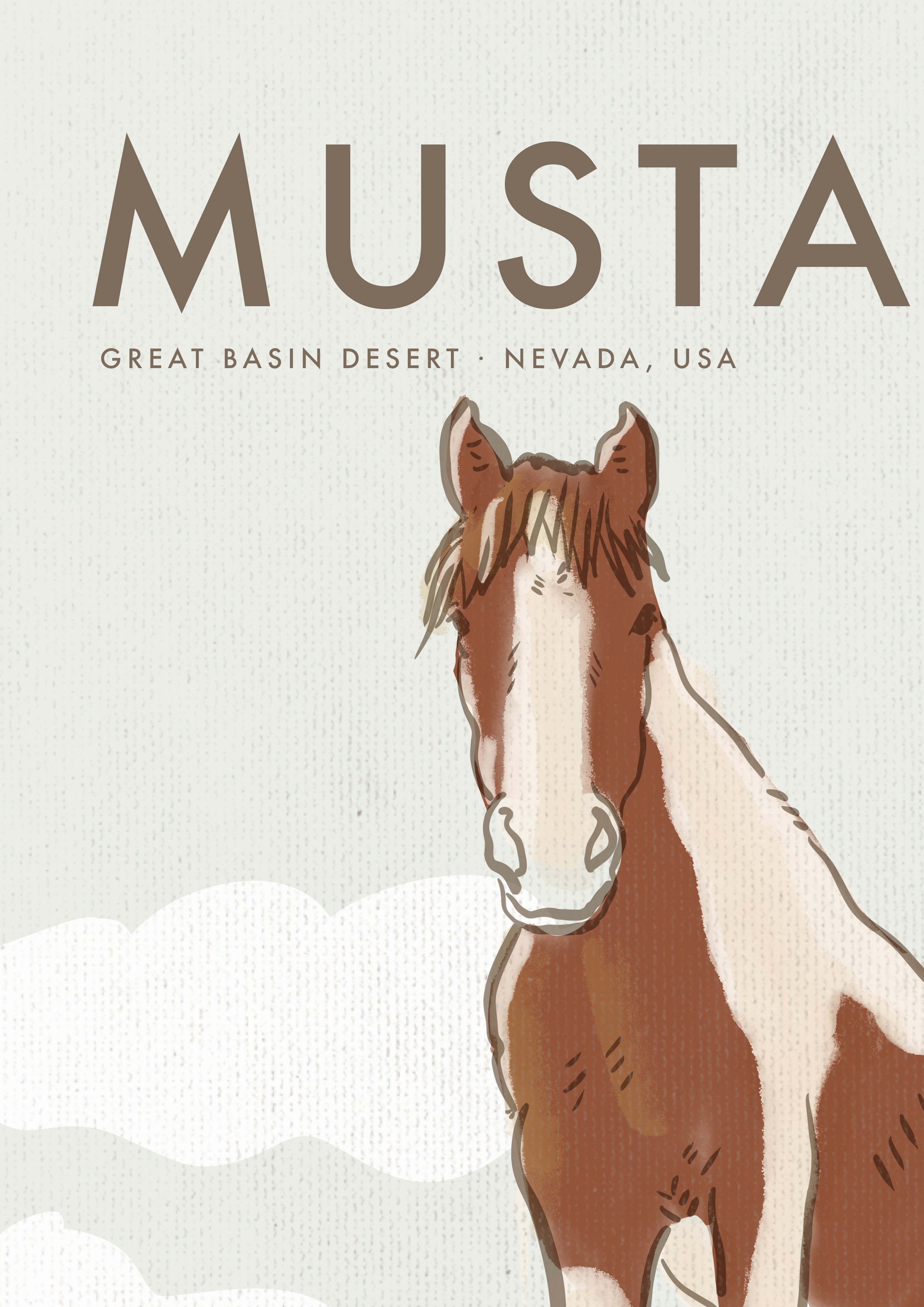 Mustang Poster · Great Basin Desert, Nevada, USA