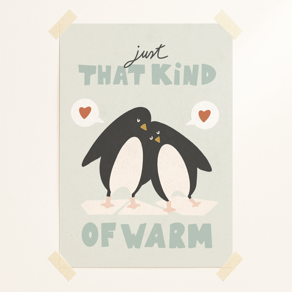 Penguins postcard or print