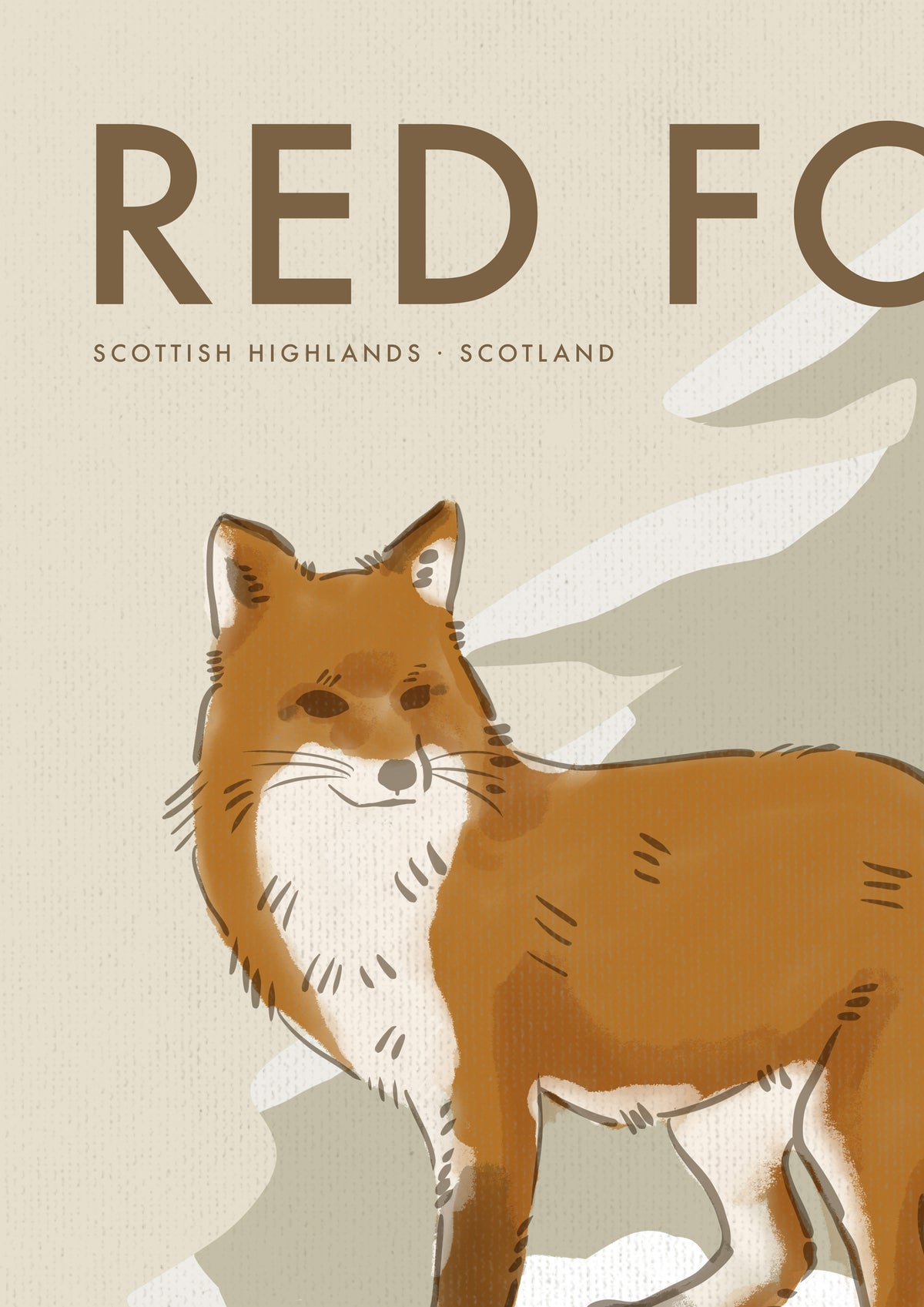 Red Fox Poster · Scottish Highlands, Scotland