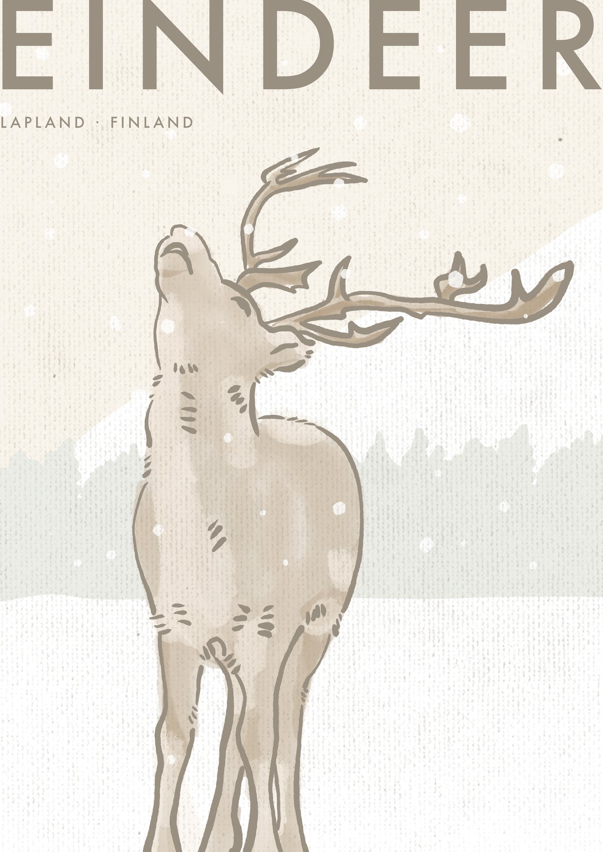 Reindeer Poster · Finnish Lapland, Finland