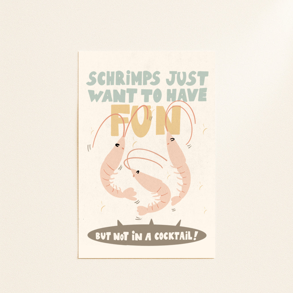 Schrimps postcard or print