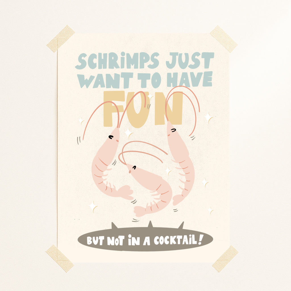 Schrimps postcard or print