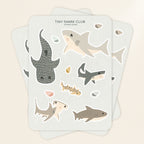 Tiny shark club sticker sheet