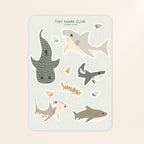 Tiny shark club sticker sheet