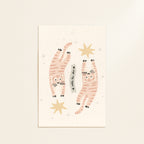 Pink tiger postcard or print