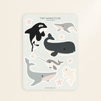 Tiny whales club sticker sheet